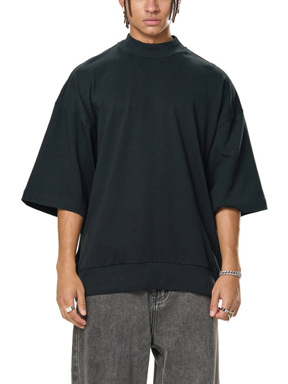 Bear-Fect Heavyweight Oversized Mock Neck T-shirt